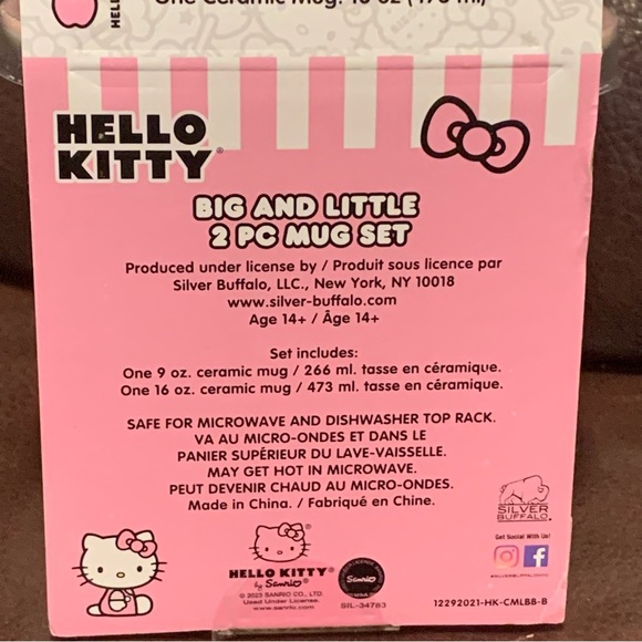 Hello Kitty Big & Little 9oz and 16oz 2 Piece Mug Set - Picture 9 of 10